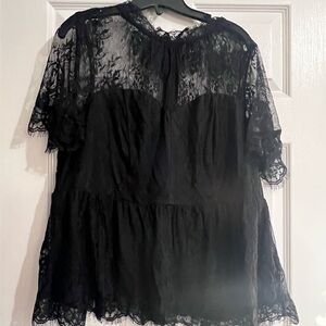 Torrid Black Lace Blouse
